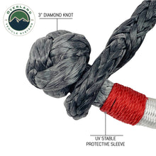 Load image into Gallery viewer, Overland Vehicle Systems Soft Shackle 7/16&quot; 41,000 lb. With Loop &amp; Abrasive Sleeve - 23&quot; With Storage Bag
