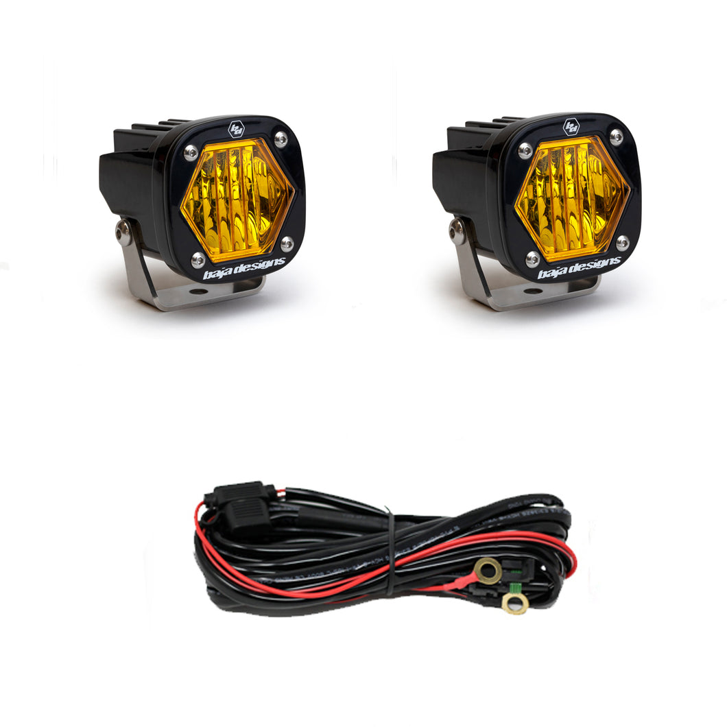 Baja Designs S1 Wide Cornering LED Pod Lights (Amber) - 387815