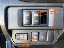 Load image into Gallery viewer, Cali Raised TOYOTA OEM STYLE &quot;DITCH LIGHTS&quot; SWITCH Tall and skinny style
