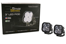 Load image into Gallery viewer, Diode Dynamics Stage Series 3&quot; SAE/DOT White PRO Standard LED Pod (pair)
