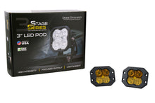 Load image into Gallery viewer, Diode Dynamics Stage Series 3&quot; SAE/DOT Yellow Sport Flush Mount LED Pod (pair)
