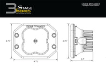 Load image into Gallery viewer, Diode Dynamics Stage Series 3&quot; SAE/DOT Yellow Sport Flush Mount LED Pod (pair)

