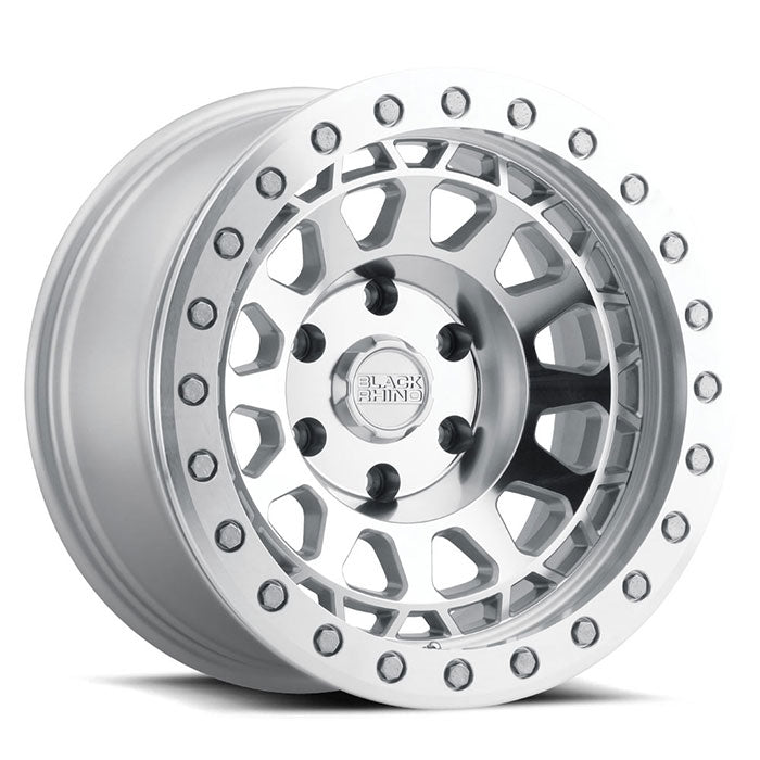 Black Rhino Primm Beadlock Machined Silver 17x8.5 -30 Offset